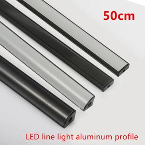 검정색 커버 2-30 개/갑 LED 알루미늄 프로파일 0.5m/개 U/V 모양 8-12mm LED 라이트 스트립 하우징 채널에 적합