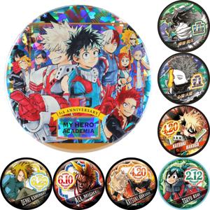 58mm 애니메이션 Boku no Hīrō My Hero Academia ‌   All Might OCHACO URARAKA 코스프레 의상 배지 핀 SPTE Tinplate 브로치 Prop Xmas Gilf