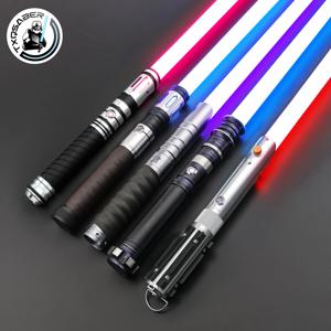 TXQSABER 네오 픽셀 광선검 RGB 스무스 스윙 레이저 전투 헤비 듀얼링 제다이 세이버 검 블래스터 발광 장난감 레이저 코스프레