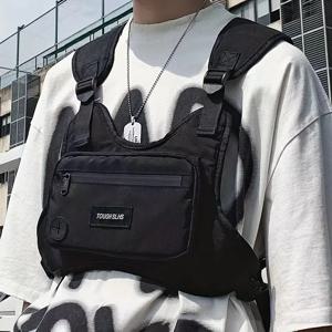 가슴 가방 힙합 streetwear 대용량 허리 가방 남성 여성을위한 스포츠 캐주얼 조끼 가방