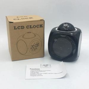 다기능 디지털 프로젝션 알람 시계, 천장 디스플레이, 스누즈 데스크 테이블 시계, 음성 온도 디스플레이, 1 개