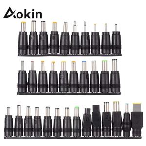 Aokin Aokin 8/10/34PCS Lenovo Thinkpad 노트북 전원 플러그 잭 세트 범용 5.5mm x 2.1mm DC AC 전원 어댑터 플러그 커넥터