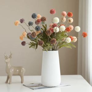 인공 꽃 꽃다발 실크 민들레 꽃 공, 가짜 꽃, 홈 가든 웨딩 장식, DIY 공예 화환, 크리스마스, 5 헤드