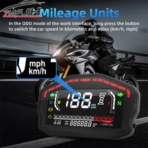 범용 LED 오토바이 속도계 디지털 주행 거리계 2,4 실린더 RPM 타코미터 For Honda For Ducati For Kawasaki