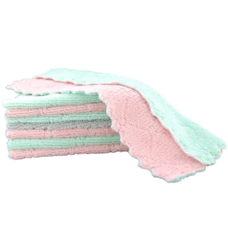 마이크로 화이버 타월 흡수성 주방 청소 천 비 스틱 오일 접시 타월 걸레 냅킨 식기 가정용 청소 타월