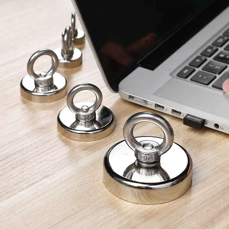 쉬운 검색 및 고정을 위한 헤비 듀티 수중인양 자석 강력한 자기 링.6x10/6x20mm 등산 안전 로프