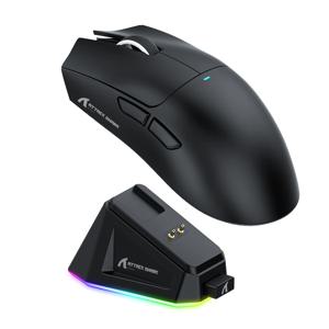 Attack Shark X11 블랙 블루투스 무선 마우스 3가지 모드 2.4G PAW3311 RGB PC 자기 충전 도크, 게임용 E-스포츠 마우스