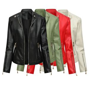 가죽 자켓 여성 겨울 긴 여성 모토 바이커 지퍼 자켓 streetwear 하라주쿠 루즈 여성 코트 모토 바이커 자켓