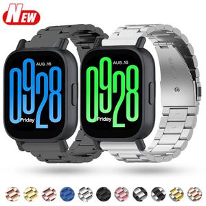 Redmi Watch 5 용 스트랩 Xiaomi Redmi Watch 5 Lite 용 액티브 라이트 스테인레스 스틸 시계 밴드 액티브 럭셔리 메탈 팔찌 Correa