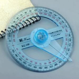 1PC 원형 각도기 제도 도구 각도기 측정 도구 교실용 360도 수학 기하학