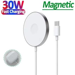 고속 충전기 오리지널 마그네틱 무선 충전 장치, 아이폰 16, 15, 14, 13, 12 프로 맥스, 미니 USB C, 8 플러스, XR, X, XS 맥스, 에어팟
