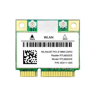 X07A RTL8822CE 1200Mbps 2.4G/5Ghz 802.11AC WiFi 카드 네트워크 미니 PCIe Bluetooth 5.0 지원 노트북/PC Windows 10/11