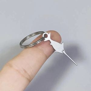 스마트 폰 Sim 카드 트레이 제거를위한 황새치 모양 스테인레스 스틸 바늘 꺼내기 핀 키 도구 범용 골무