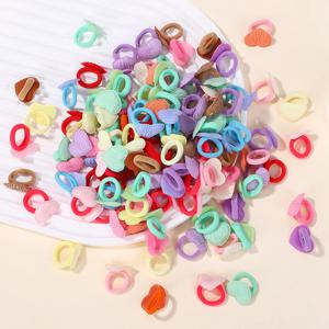 20 개/몫 어린이 탄성 헤어 밴드 소녀 고무 밴드 어린이 과자 Scrunchie 헤어 넥타이 귀여운 아기 헤어 액세서리