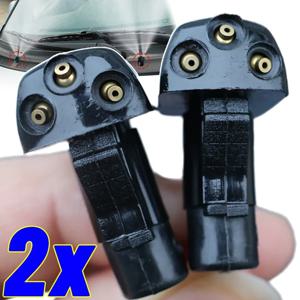 2Pcs 자동차 앞 유리 와이퍼 와셔 스프레이 노즐은 대부분의 자동차 모델에 적합 자동차 3 구멍 앞 유리 와셔 노즐 와이퍼 워터 스프레이 제트