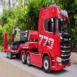 원격 제어 엔지니어링 자동차 Huina Scania 770S 트레일러 헤드 합금 자동차 모델 어린이 장난감 4 륜 구동 비율 501D