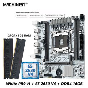 마키니스트 화이트 X99 PR9-H 메인보드 콤보 인텔 제온 E5 2630 V4 LGA 2011-3 CPU DDR4 16GB RAM NVME m.2 옵션 키트 세트