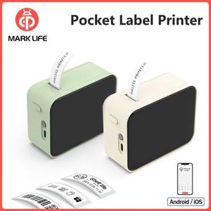 Marklife P15 휴대용 열전 사 프린터 미니 라벨 프린터 잉크리스 블루투스 접착 인쇄 기계 스티커 라벨링 기계