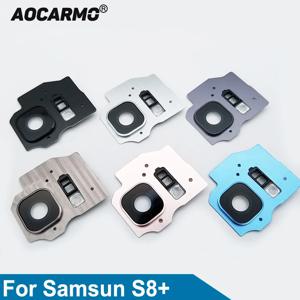 Aocarmo 후면 카메라 렌즈 유리 링 커버 프레임 접착제 삼성 갤럭시 S8 + SM-G9550 / S8 플러스 6.2 