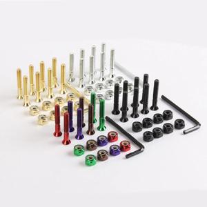 8Pcs 스케이트 보드 트럭 나사 하드웨어 M5x25/29/32/38/44/50mm 장착 볼트 녹슬지 않는 탄소강 내구성 브리지 손톱 너트
