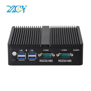 팬리스 미니 PC 12 세대 인텔 셀러론 J6412 DDR4 M.2 SSD 2x GbE LAN RS232 RS485 지지대 와이파이 SIM 4G LTE 윈도우 10/11 리눅스