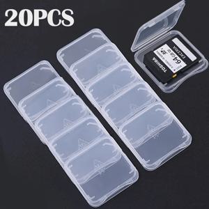 20/10/5/1PCS 투명 TF/SD 메모리 카드 보호 케이스 홀더 보관함 휴대용 미니 클리어 SIM 카드 방진 상자