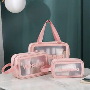 휴대용 메이크업 가방, 대용량 메이크업 브러쉬, 립스틱 파우더, 여행 화장품 보관, 세면 용품 가방, 방수 투명