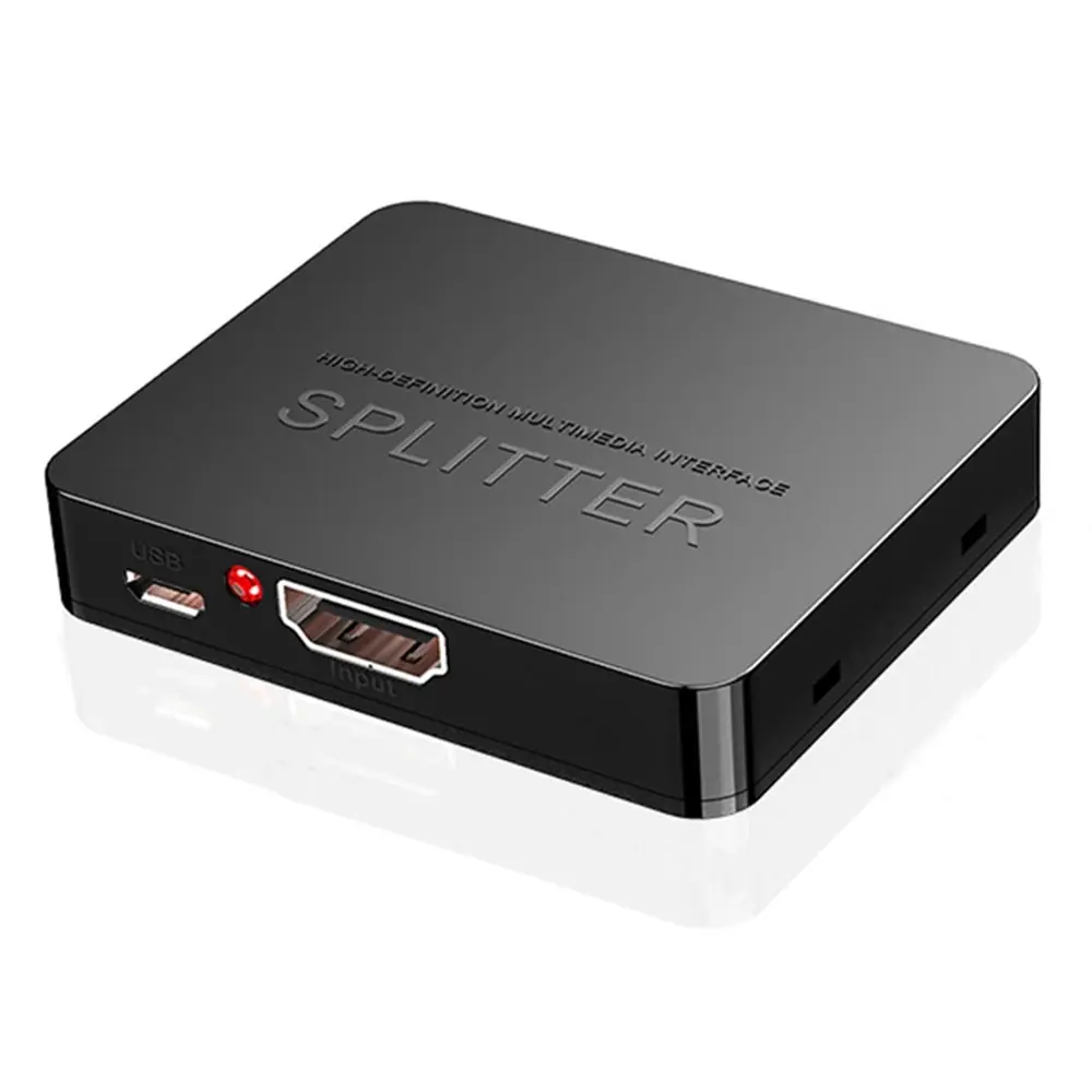 1x2 4K HDMI 호환 분배기 스위치 1 in 2 Out 비디오 분배기 증폭기 박스 PC 모니터 프로젝터 노트북 용 듀얼 디스플레이