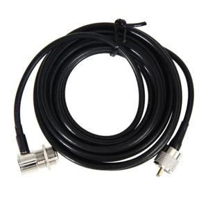 RG58 PL259 UHF-SO239 커넥터 모바일 자동차 라디오 안테나 TM-261 용 Kenwood Yaesu ICOM 용 5 미터 연장 마운트 케이블