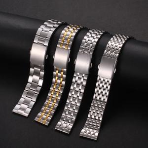 스테인레스 스틸 시계 밴드 유니버설 스트랩 접는 안전 버클 여성용 팔찌 Strap18mm 20mm 22mm 시계 벨트 액세서리