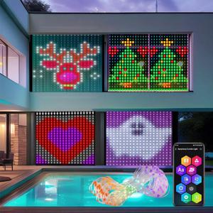 2*2M 스마트 커튼 라이트 400 LED 크리스마스 라이트 색상 변경 요정 줄 조명 앱 및 리모컨 다이내믹 할로윈 장식