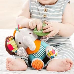 몬테소리 아기 장난감 Kawaii 부드러운 봉제 인형 동물 유모차 펜던트 장난감 신생아 소년 소녀 유아 생일 선물