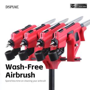 DSPIAE PT-AB 건담 스케일 모델 페인팅 도구 용 마커 랙이있는 무세척 에어 브러시 빠른 페인트 변경 취미 DIY 공예 도구