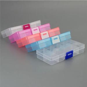 10 슬롯 (조정 가능) 플라스틱 보석 상자 보관 케이스 공예 보석 주최자 비즈 Diy 쥬얼리 Joyero organizador Z28 만들기
