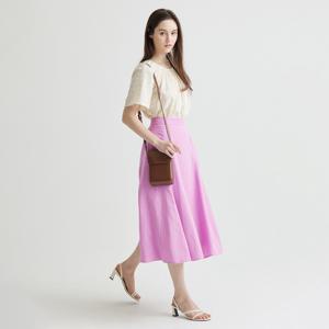 [최초가:219,000원]  린넨 플레어 스커트 N242MWS416