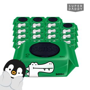 센스 악어/꿀벌/오키 대용량 물티슈 캡형 100매 10+10팩