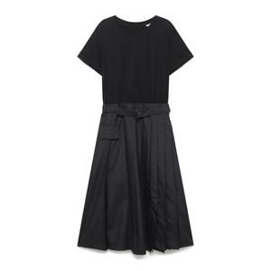 [최초가:299,000원]  저지 배색 주름 원피스  N252MWO532