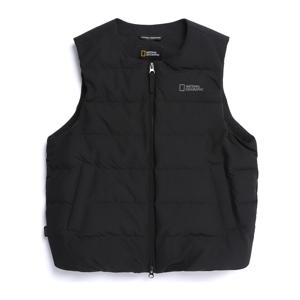 N254WDV920 여성 헤론 U넥 경량 구스다운 베스트 BLACK