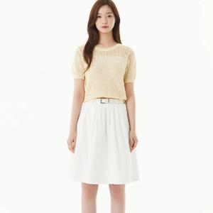 [플라스틱 아일랜드]턱셔링 미디 스커트 PR2WS562