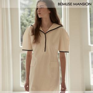 Sailor binding dress_Cream