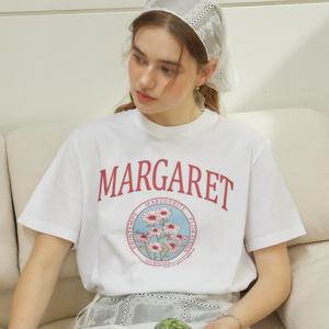 [아워호프] Vermilion Margaret Artwork T-shirt - White [H25SP2-TS44-WHI]