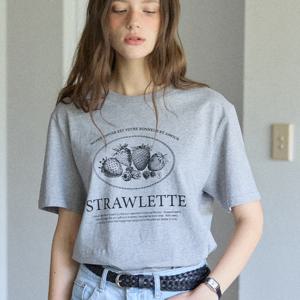 [아워호프] Strawlette T-shirt - Melange grey [H25SM2-TS02-MGR]