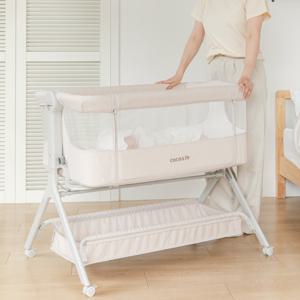 [무료배송] 코코페 2in1 루나에어 이동식 메쉬 신생아 아기 침대 [+gift.아기자기랩 낮잠베개]
