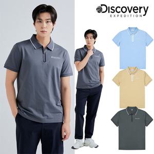 디스커버리 24SS 이월 남성 웰딩 집업 반팔 카라티셔츠 DMTSGQ043-DXNW