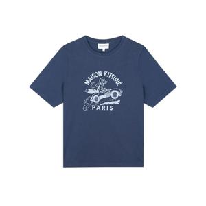 여성 레이싱 폭스 컴포트 반팔티셔츠 네이비 MW00112KJ0008-P476