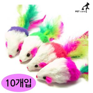 엠펫 미니 쥐 장난감 고양이완구 10개입 1봉