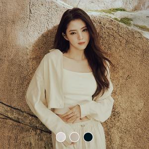 지오다노 여성 여름 한소희 나일론 크롭 셔켓 긴팔 셔츠 자켓 375517/05375517