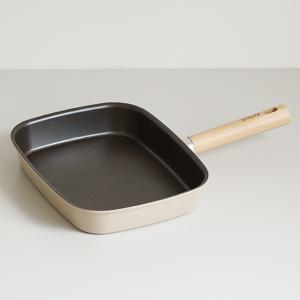 STOLTZ  초코 쿡웨어 IH 사각 구이팬 28cm 원목손잡이 통주물 팬
