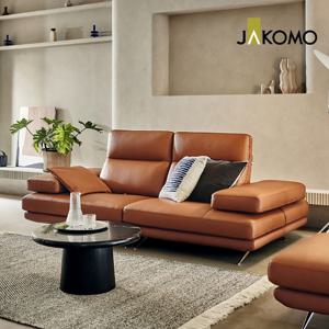 시그니처 와이드 3인 기능성 럭스 통가죽 천연면피 소가죽 소파+스툴