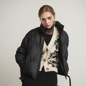 [최초가 149,000원]  FAUX 레더 셔링 덕다운 코트